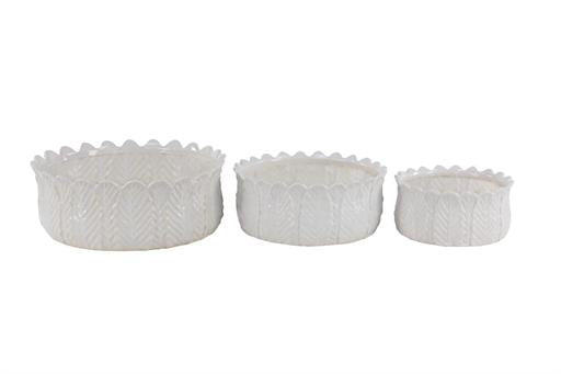 White Contemporary Ceramic Planter (Various Sizes)