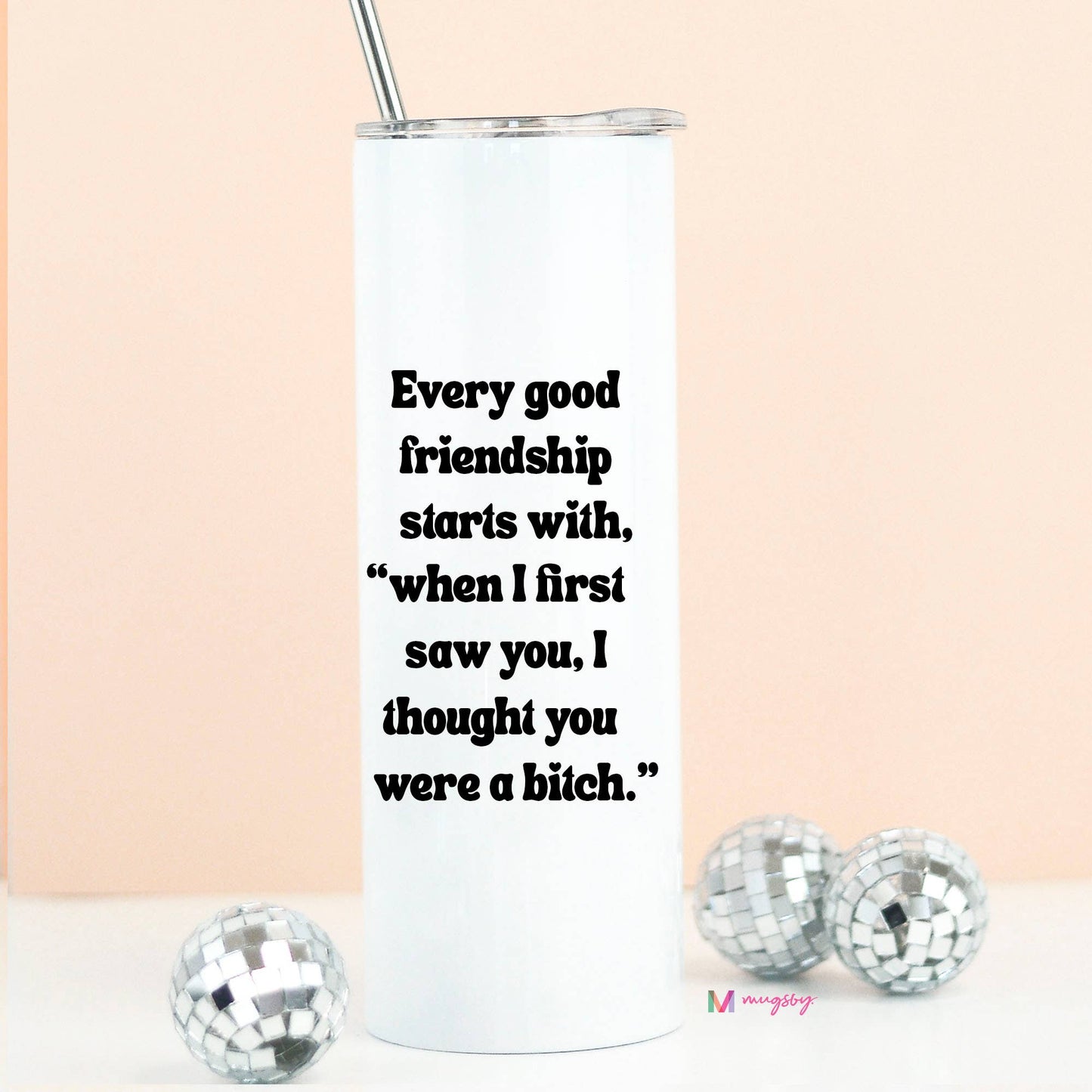 Every Good Friendship Funny Stainless Steel Tall Travel Cup