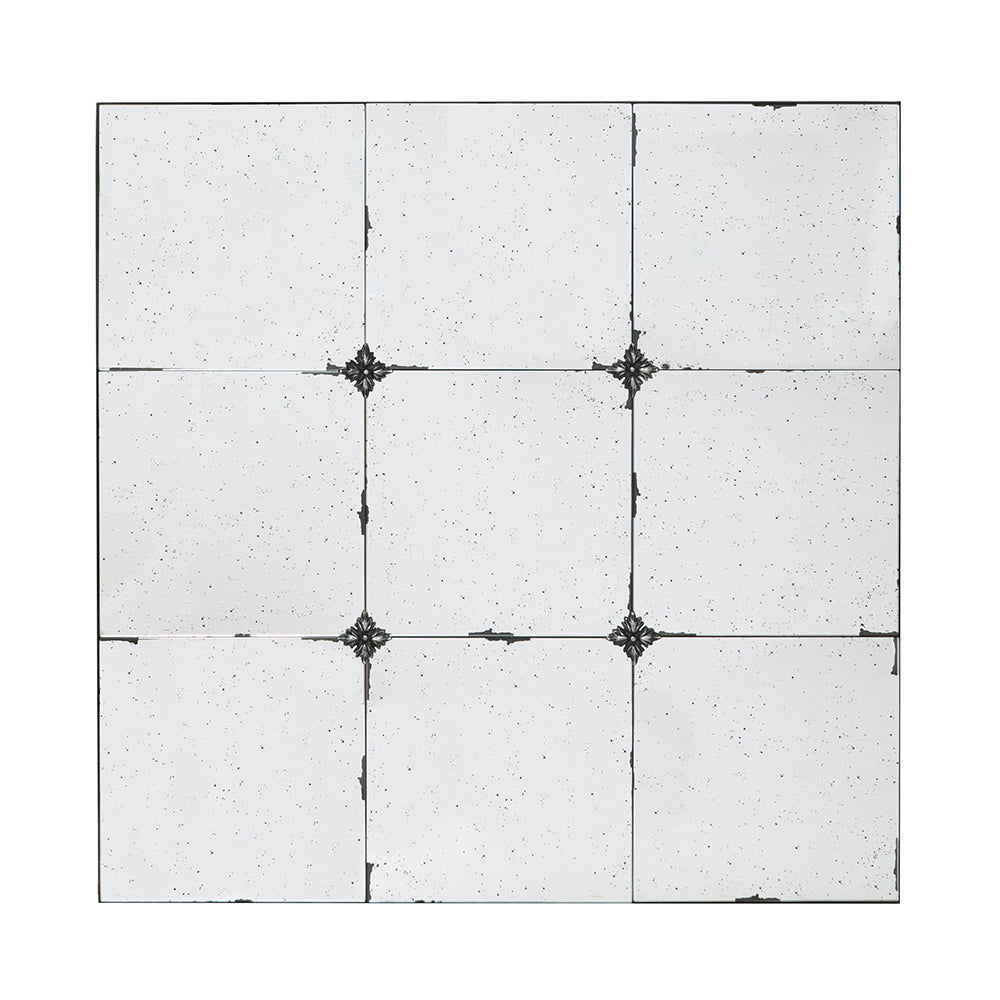 Antique Glass Square Wall Mirror