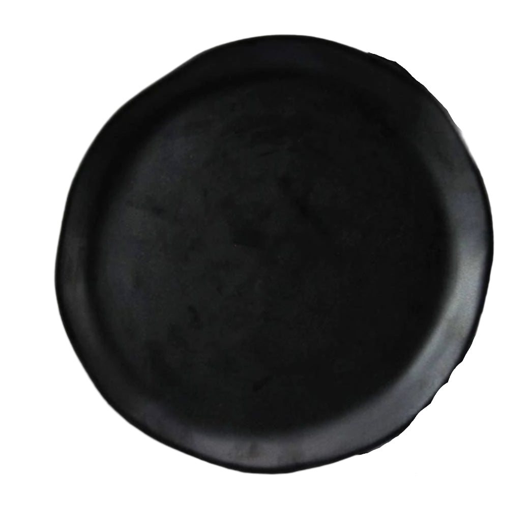 Stoneware Matte Black Dinner Plate