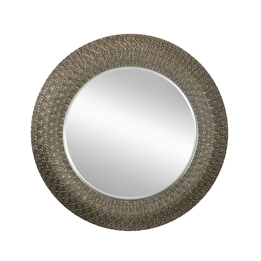 Round Sculpted Wall Mirror