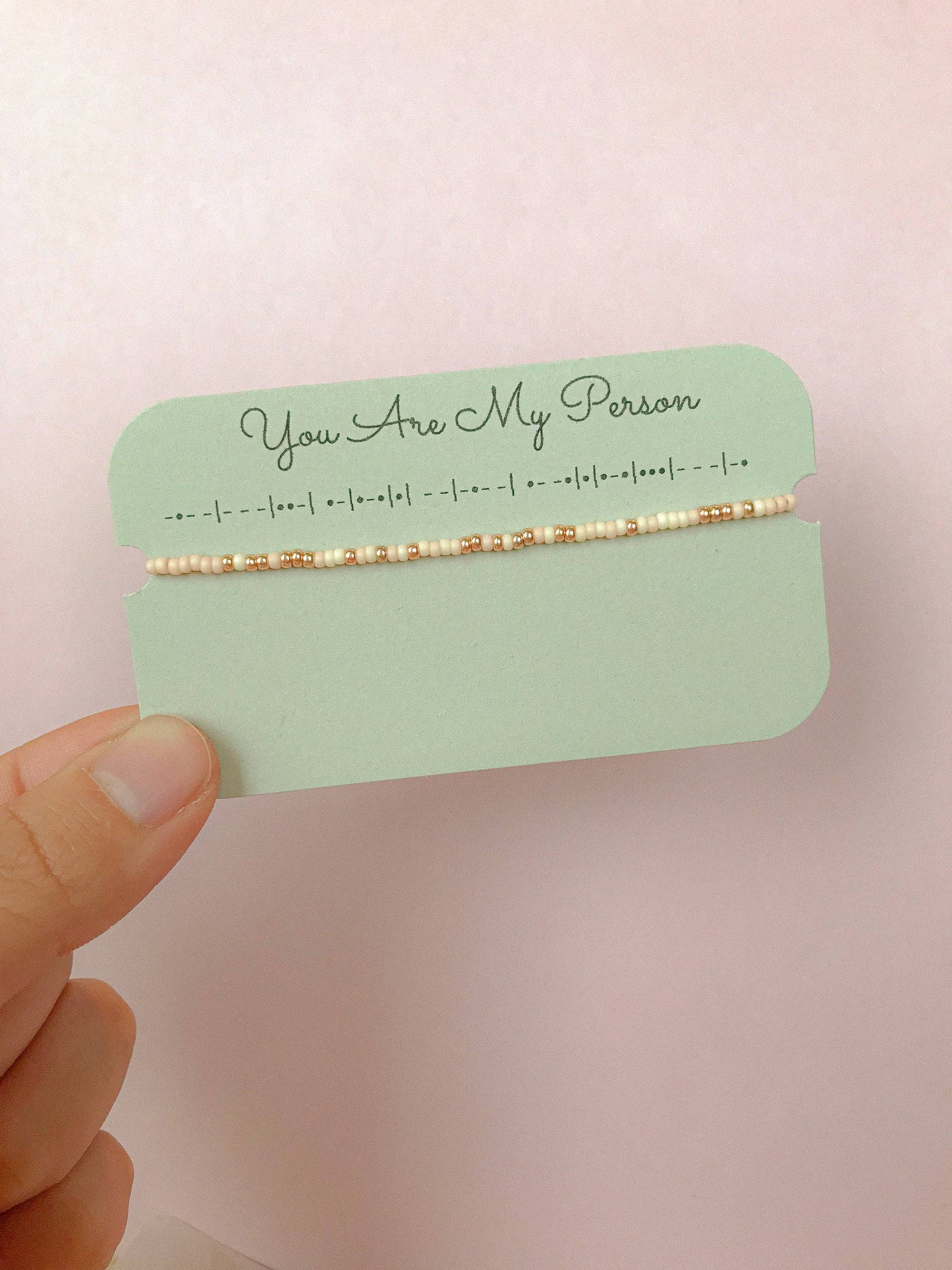 You Are My Person Morse Code Bracelet