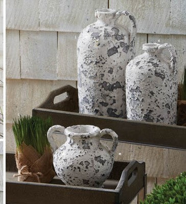 White Crackle Vase