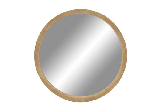 Brown Natural Wood Wall Mirror