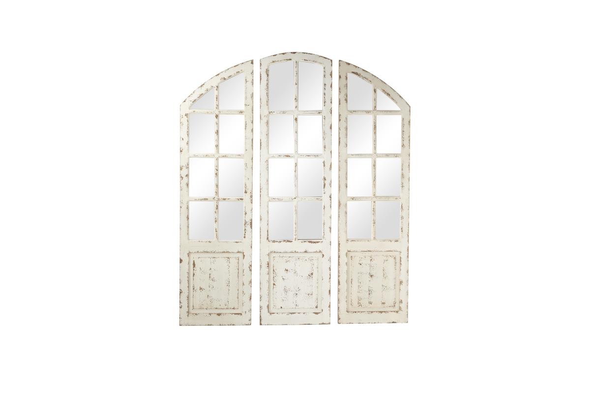 Wood Wall Mirrors, Set of 3