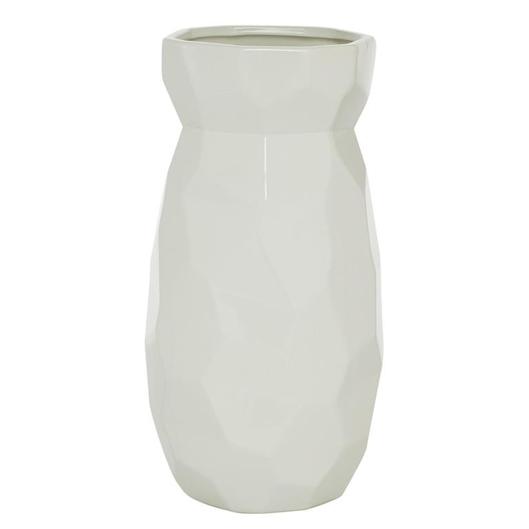 Cosmopolitan White Ceramic Modern Vase