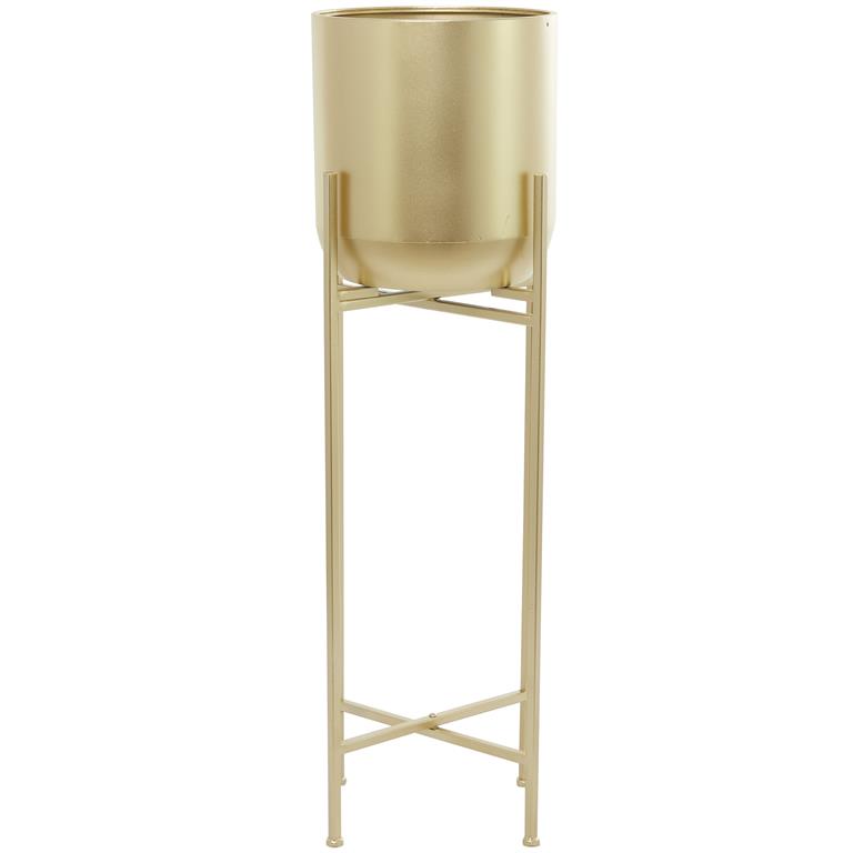 Gold Metal Modern Planter
