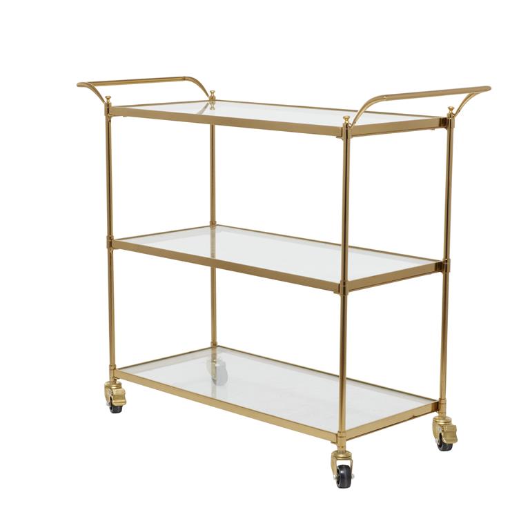 Brass Metal Bar Cart