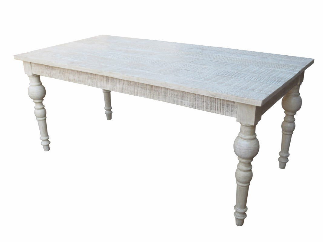Sarah Rectangular Dining Table, Washed White