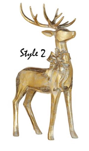 Aged Golden Deer with Bow (Various Styles)