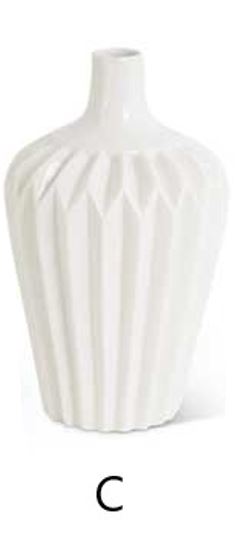 White Porcelain Accordion Vase (Various Styles)