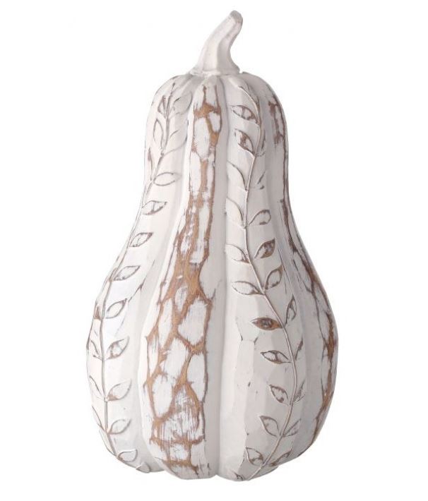 Carved Leaf Garland Pumpkin, Large