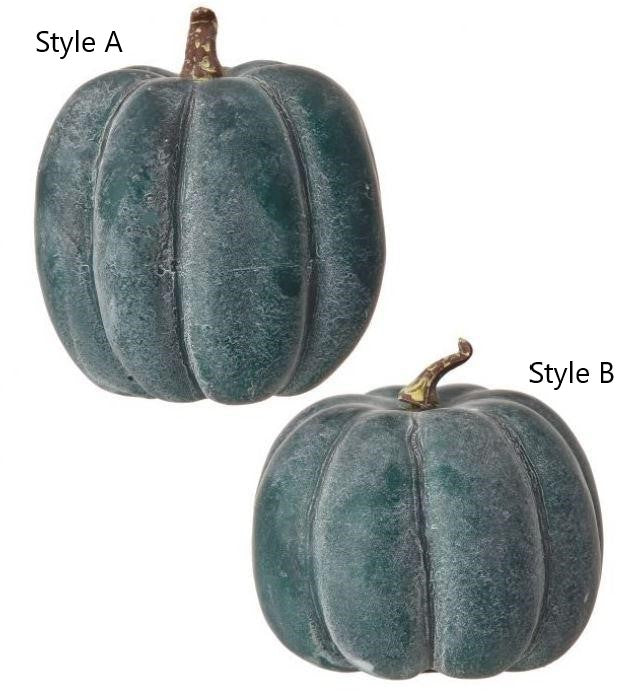 Teal Weathered Pumpkin, Small (Various Styles)