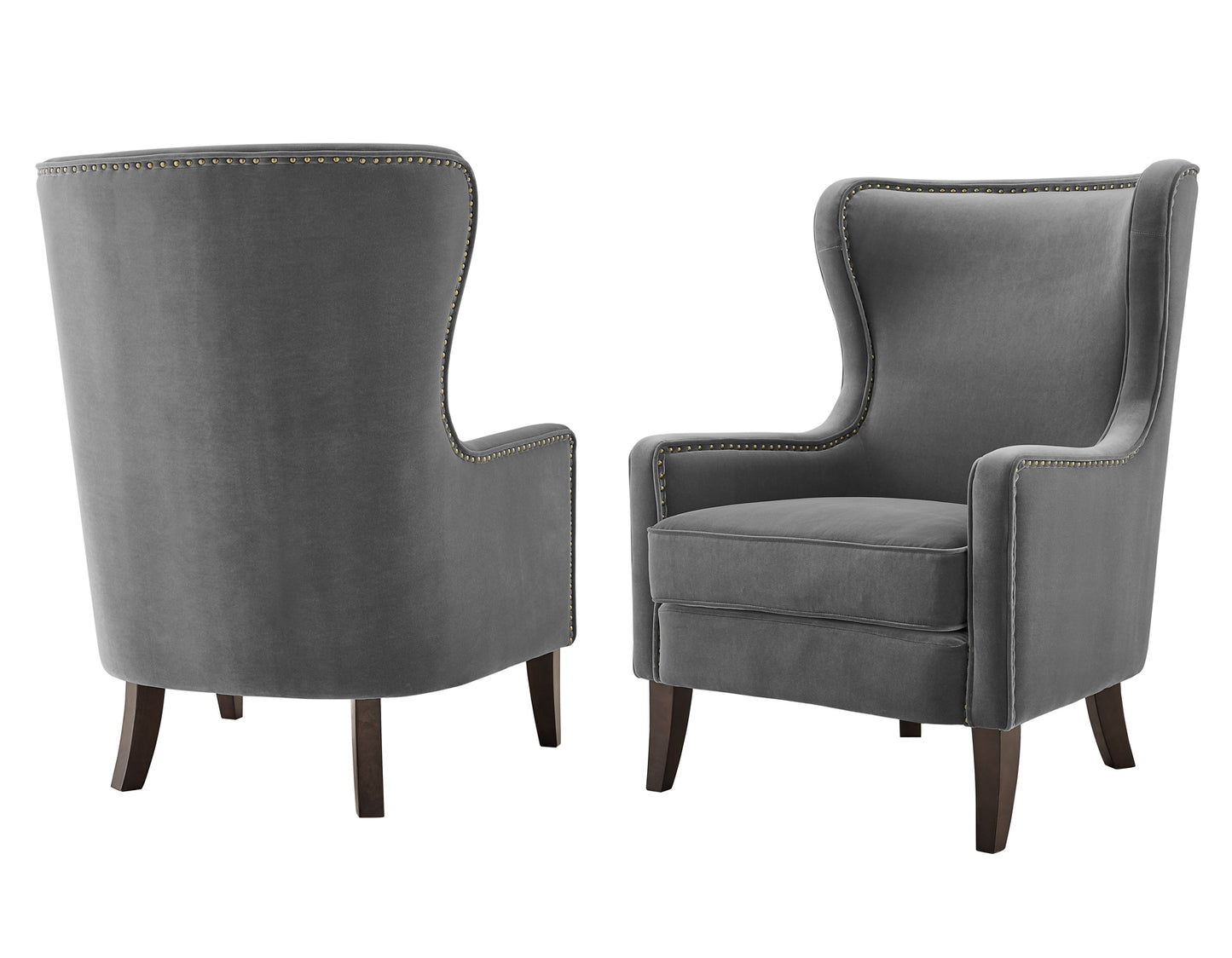 Rachel Velvet Wingback Chair