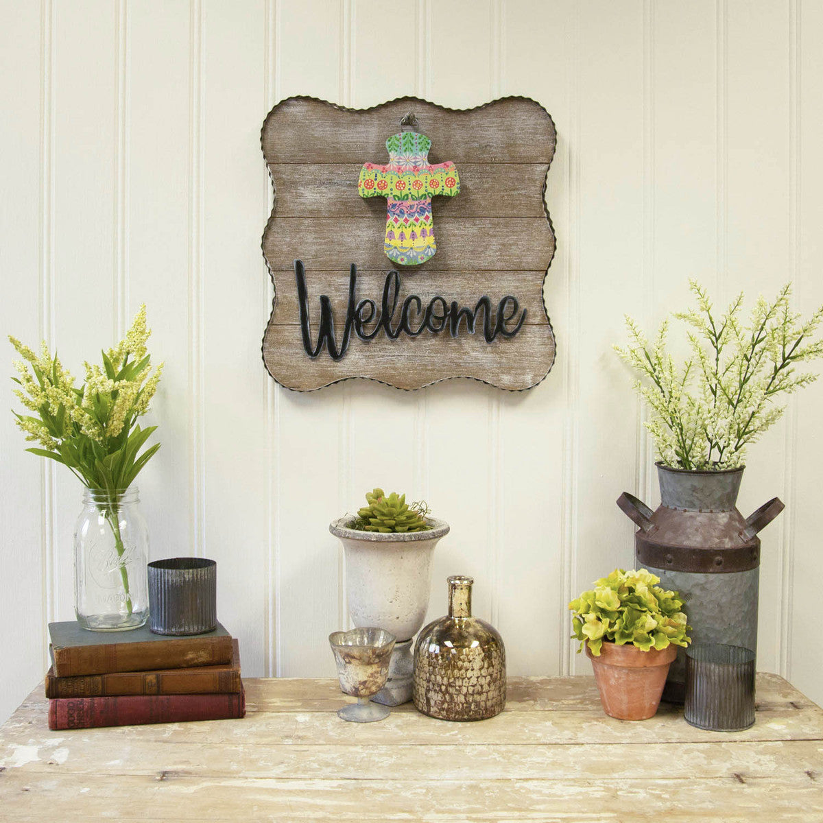 Folk-Art Cross Charm