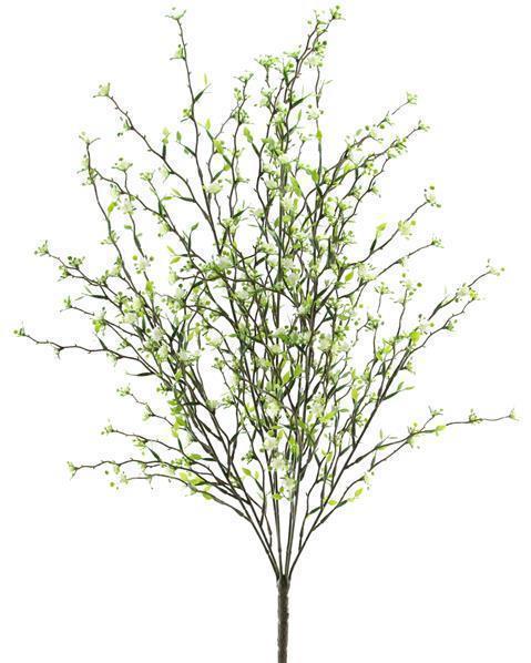21" Budding Bush White & Green