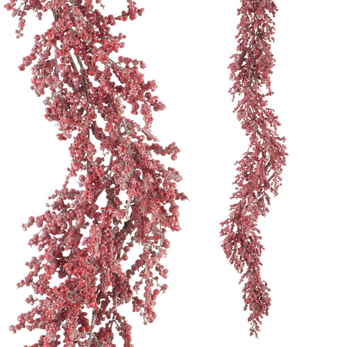 5' Frosted Red Berry Garland