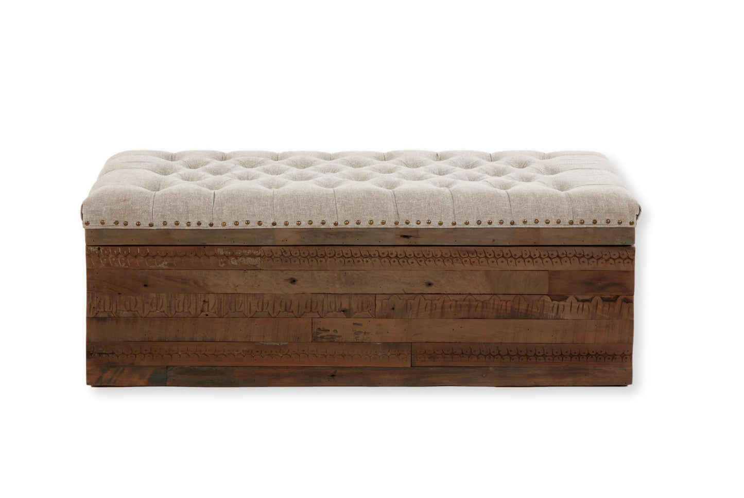 Storage Ottoman/Bench, Antique Gray