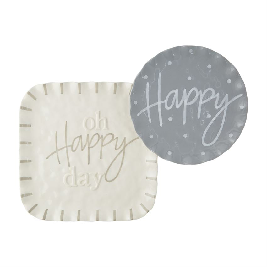 Happy Ruffle Trays, Set of 2
