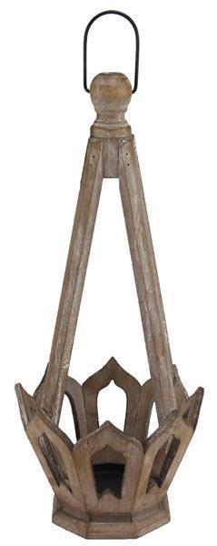 Lotus Flower Lantern, Dark Natural