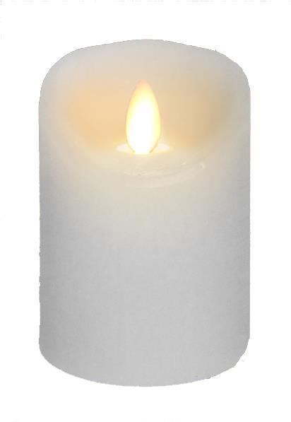 Wax Flickering Candle, 3"W x 4"H (Various Colors)