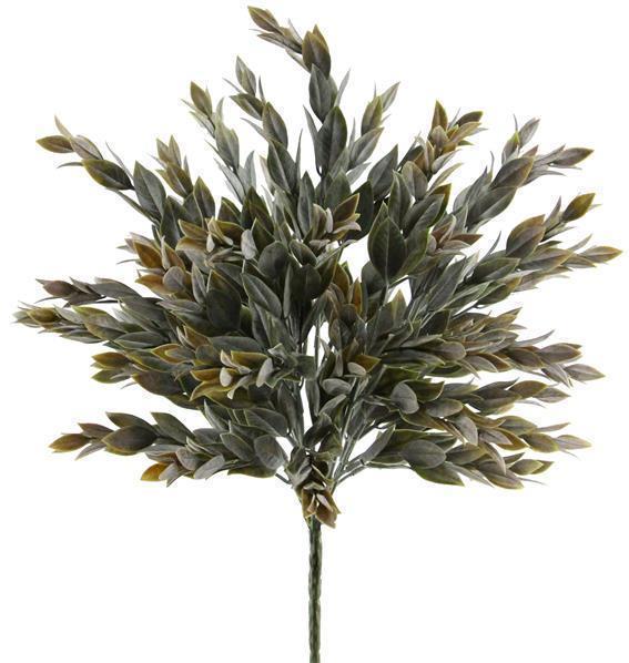 15" Ruscus Bush,2-Tone Moss Green