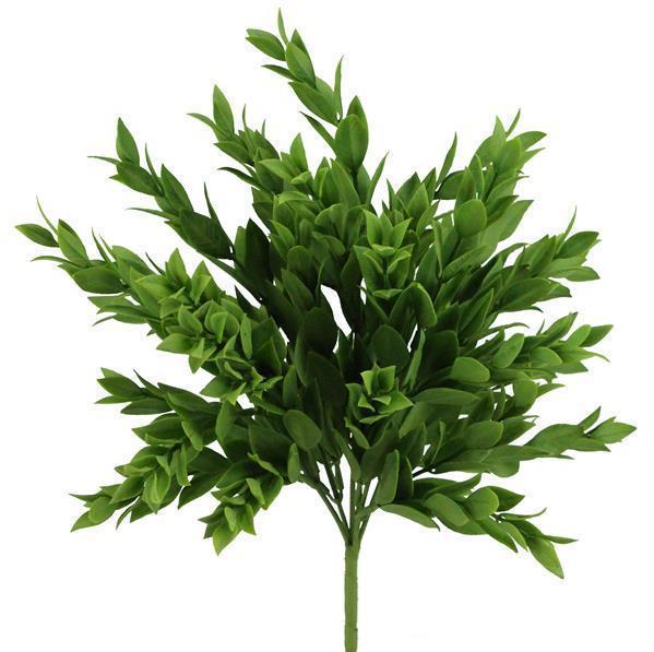 12" Ruscus Bush, 2-Tone Green