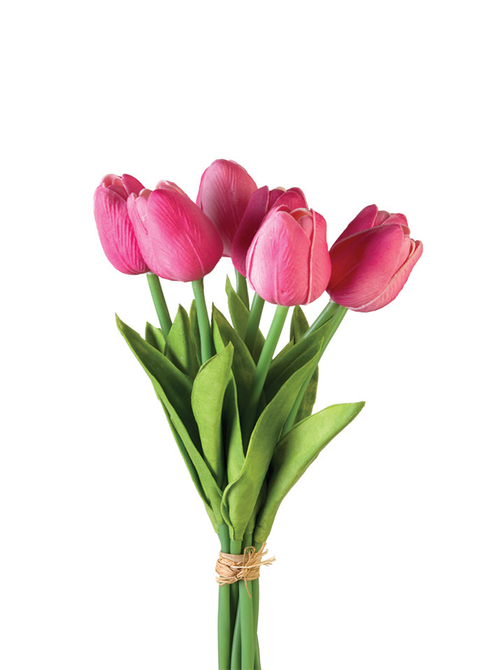 12" Real Touch Tulip Bunches (Various Colors)
