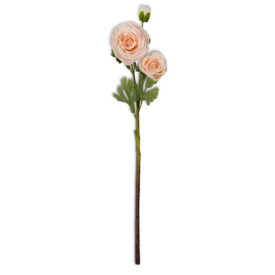 25" Real Touch Triple Bloom Ranunculus Stem (Various Colors)