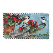 Chickadees and Geraniums Gallery Print