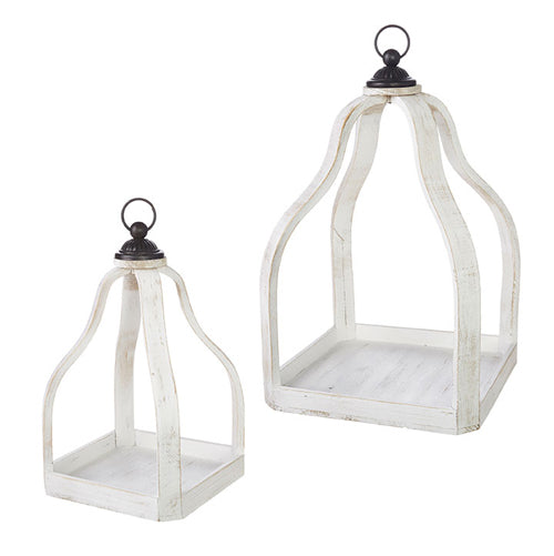 Whitewashed Open Lantern (Various Sizes)