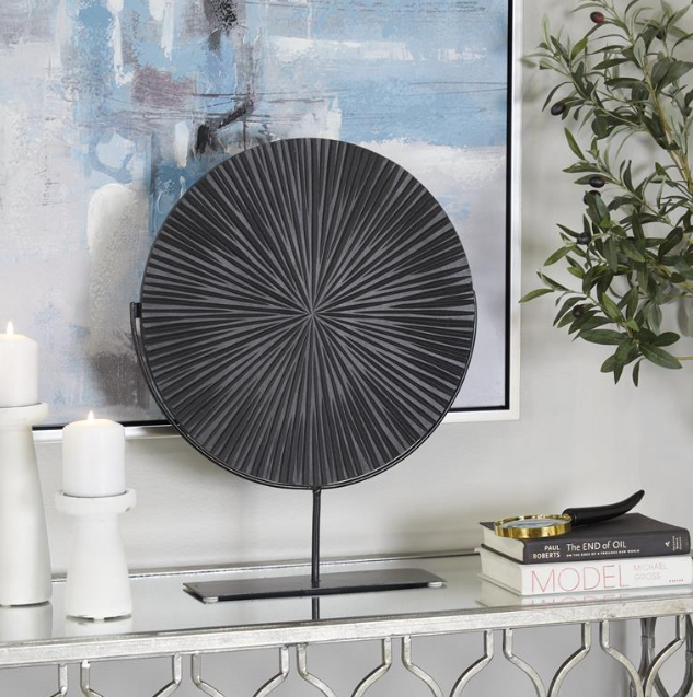 Black Metal Contemporary Abstract Sculpture