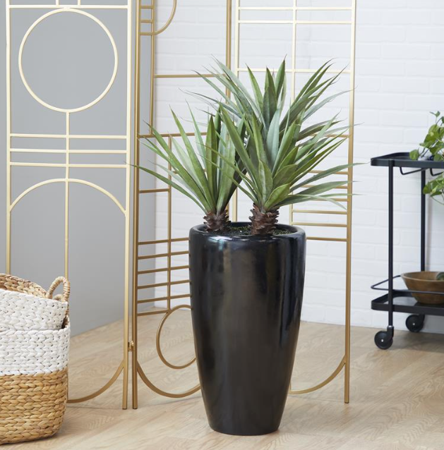 Large Botanical in Black Pot (Outdoor Safe)