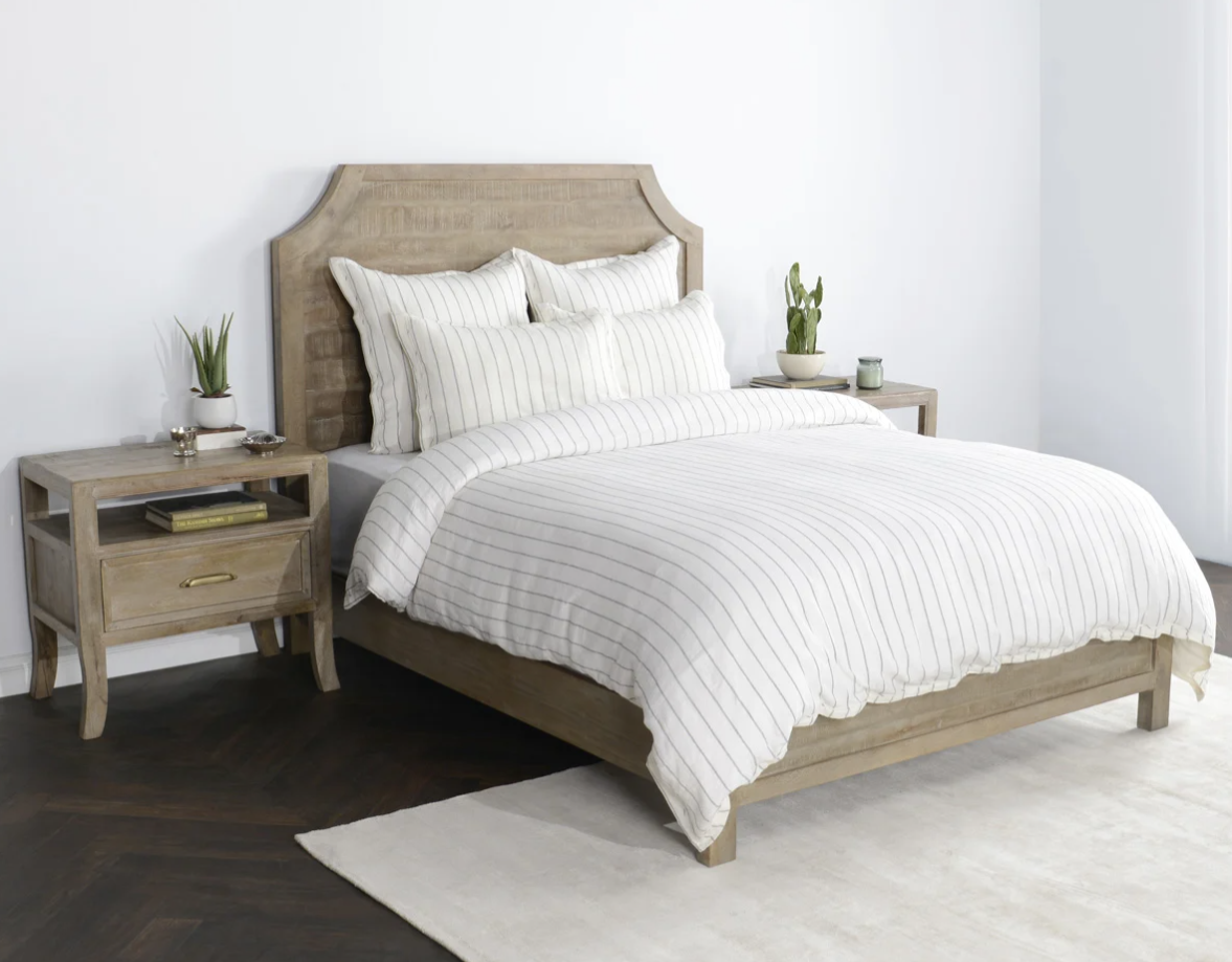Monaco 3 Piece King Duvet Set, Ivory
