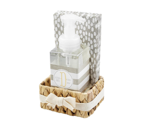 Initial Soap & Towel Basket (Various Letters)