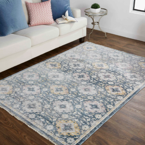 Kyra Rug, Gray/Yellow (Various Sizes)