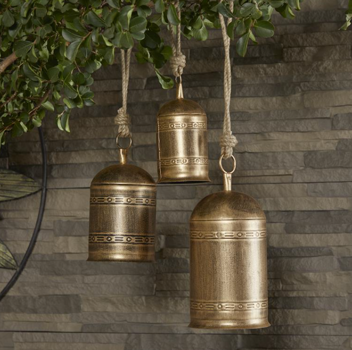 Gold Metal Bells, Set of 3
