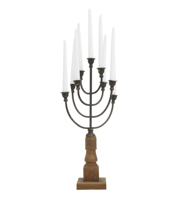 Brown Metal Vintage Candelabra