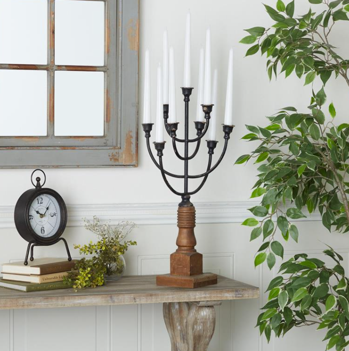 Brown Metal Vintage Candelabra