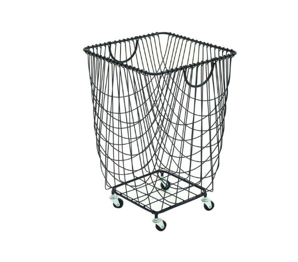 Black Metal Industrial Storage Basket