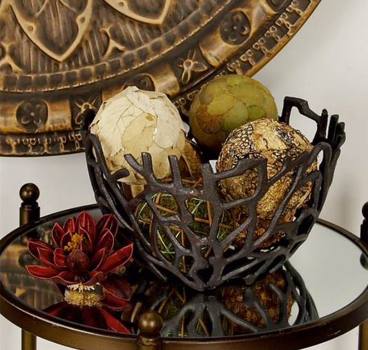 Black Metal Abstract Bowl (Various Sizes)