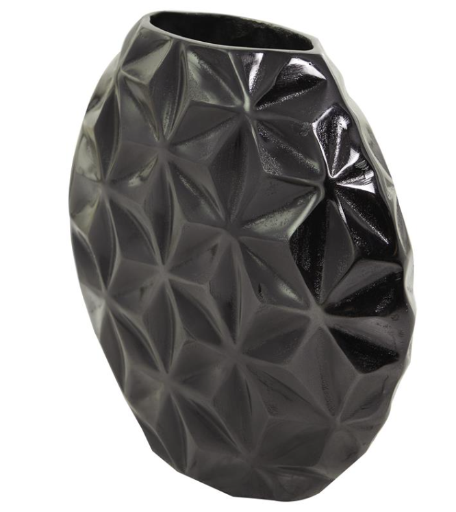 Black Aluminum Modern Vase