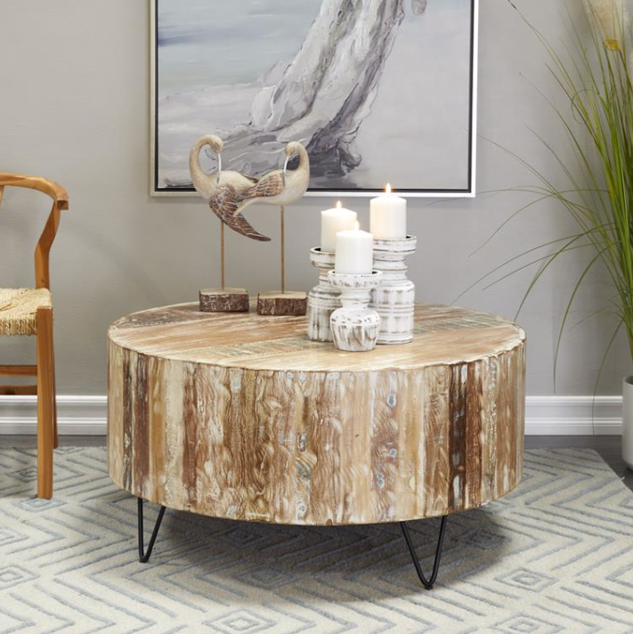Mango Wood Modern Coffee Table