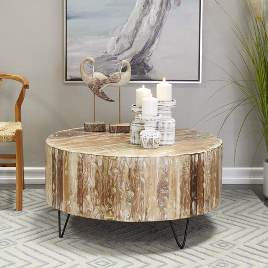 Mango Wood Modern Coffee Table