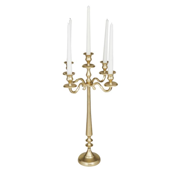 Gold Aluminum Traditional Candelabra