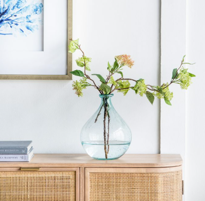 Bubble Glass Bottle Vase, Short