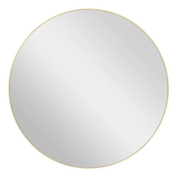 Gold Wood Contemporary Wall Mirror