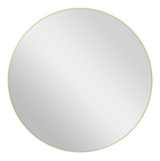 Gold Wood Contemporary Wall Mirror