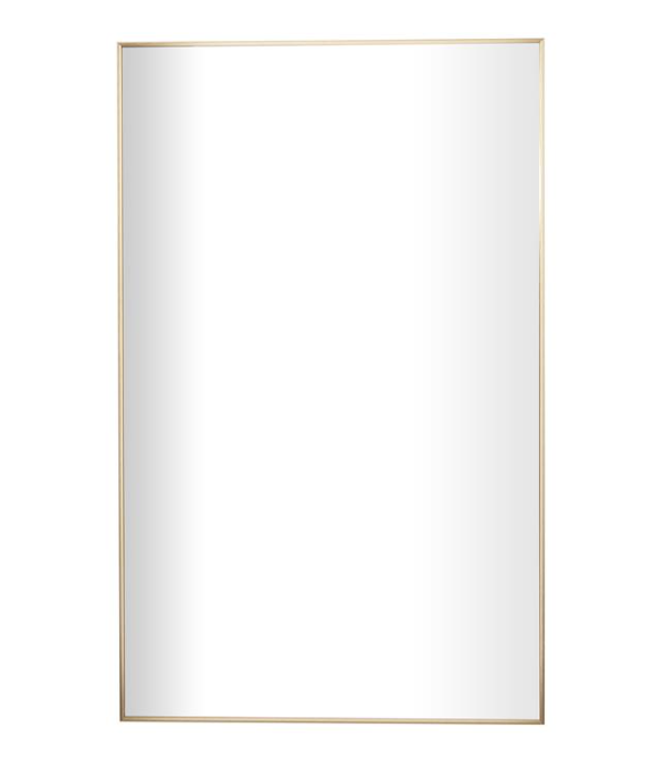 Simplistic Gold Metal Wall Mirror