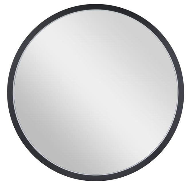 Black Wood Contemporary Wall Mirror